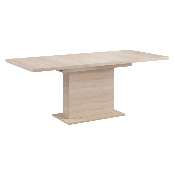 Masă extensibilă pentru sufragerie, stejar sonoma, 160-200x90 cm, BOBA [2]