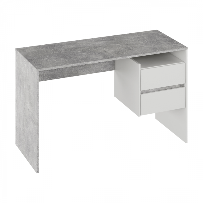 Masă PC, beton/alb, TULIO NEW [3]