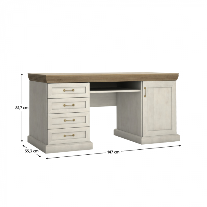 Masă PC, pin nordic / stejar sălbatic, ROYAL B1. [2]