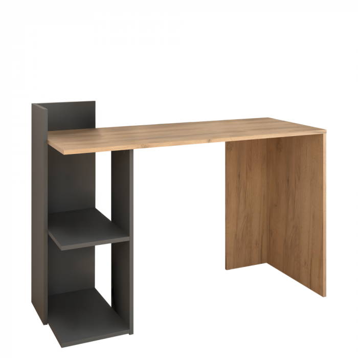 Birou/Masă PC, stejar artisan/grafit,120 cm lungime , modern [2]