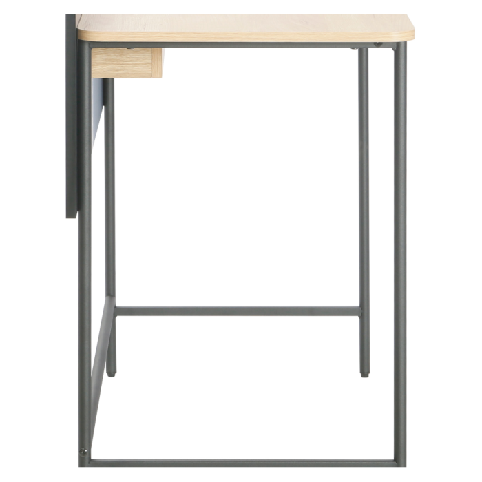 Masă PC, stejar/negru, KOMPUS [4]