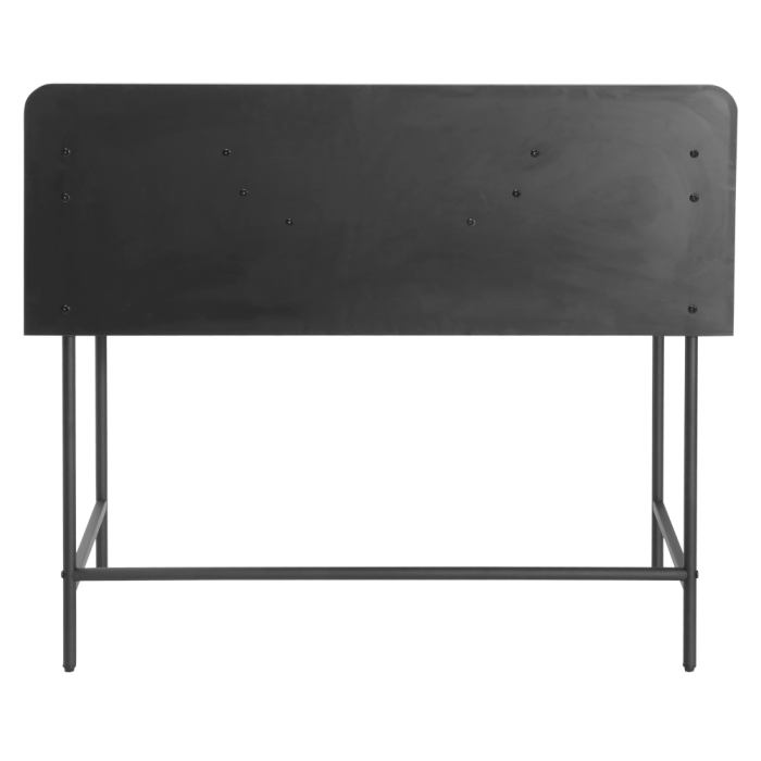 Masă PC, stejar/negru, KOMPUS [2]