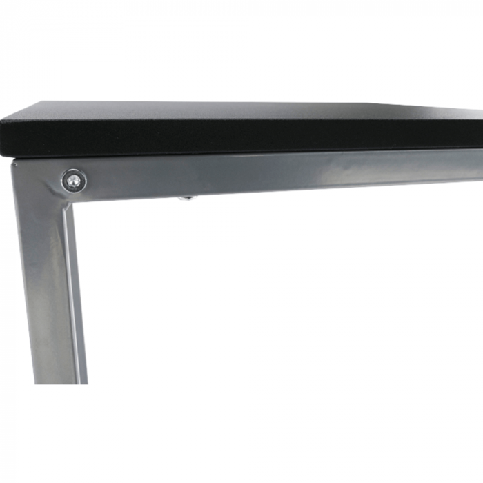 Masă portabilă, negru/metal argint, MANNY [3]