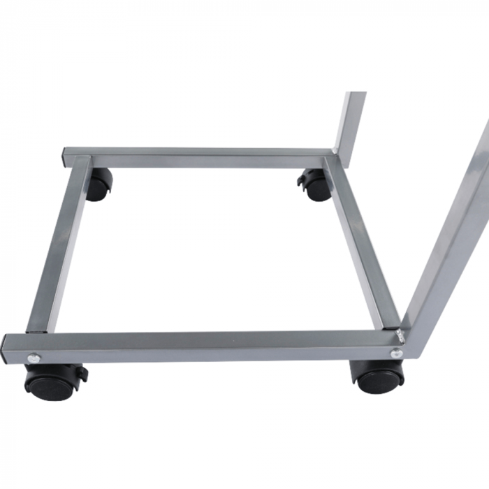 Masă portabilă, negru/metal argint, MANNY [6]