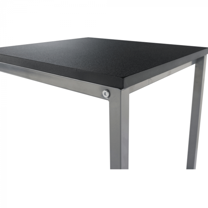 Masă portabilă, negru/metal argint, MANNY [4]