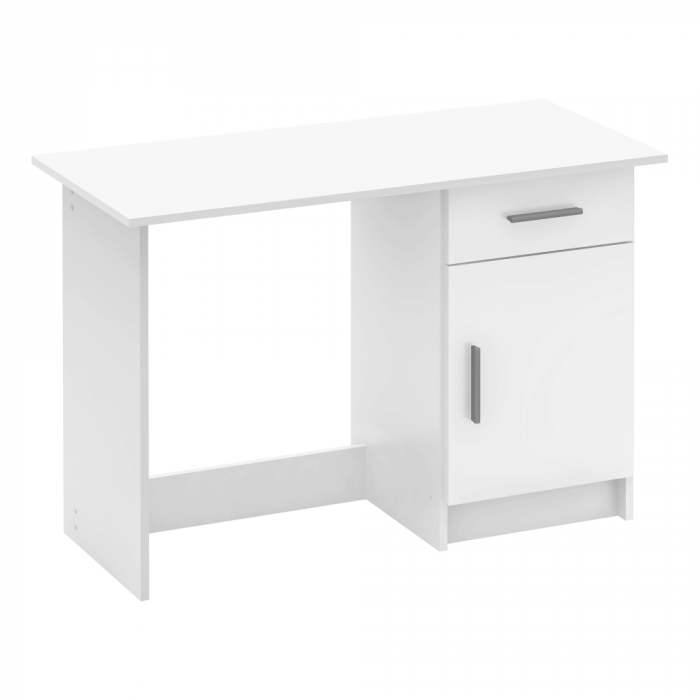 Birou pentru pc , 108.5 cm lungime , alb , modern [2]