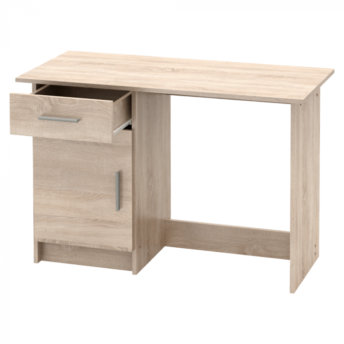 Birou /masa birou universal, cu usa si sertar montat pe dreapta sau stanga, pal stejar sonoma, 108.5 cm lungime x 50 cm adancime x 75.4 cm inaltime, cu sertar si usa [6]