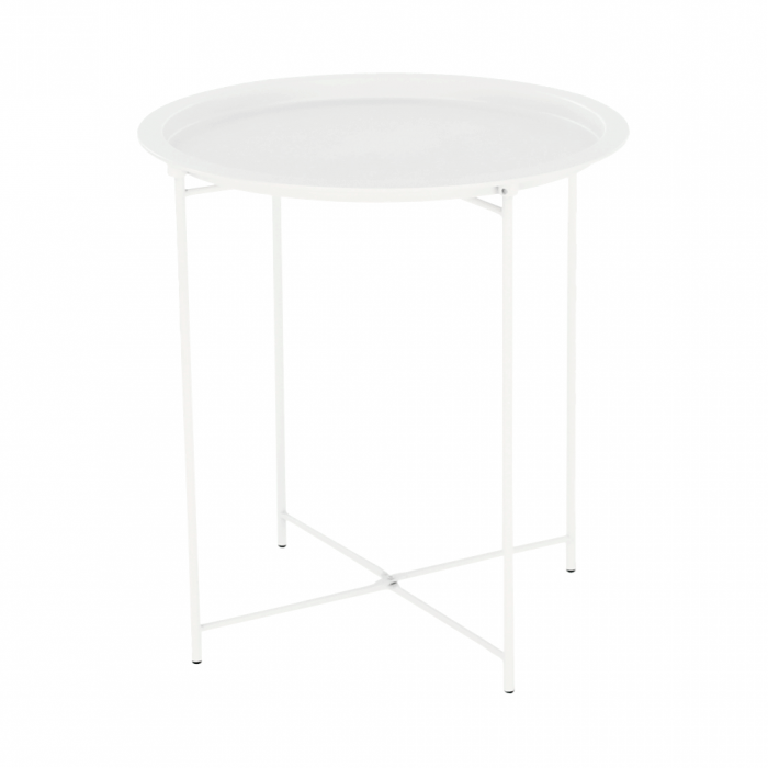 Măsuţă auxiliară cu tavă detaşabilă, alb, RENDER [6]