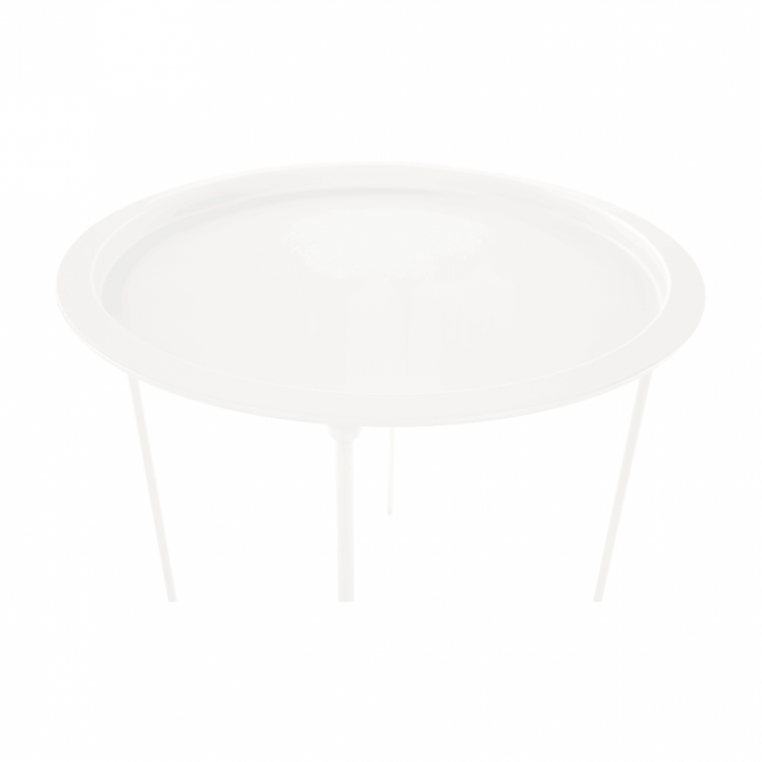 Măsuţă auxiliară cu tavă detaşabilă, alb, RENDER [12]