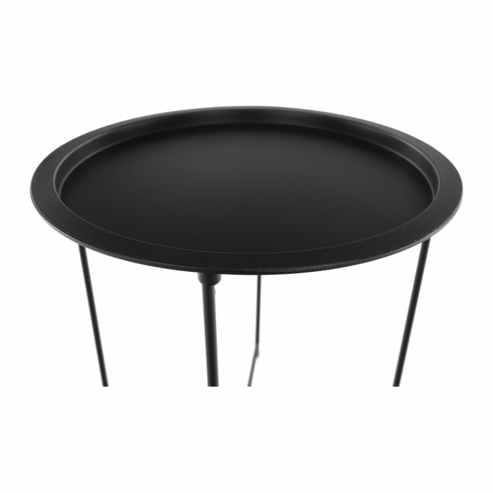 Măsuţă auxiliară cu tavă detaşabilă, negru, RENDER [11]