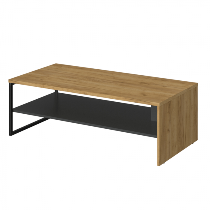 Măsuţă de cafea 120, stejar craf auriu/antracit, SANTANA [2]