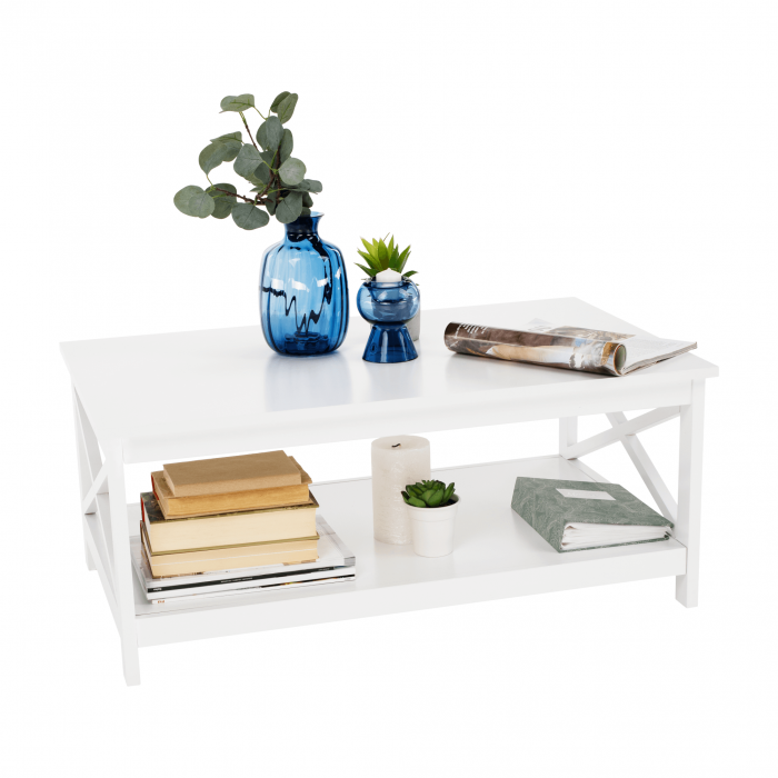 Măsuţă de cafea, albă, EDRIA [12]