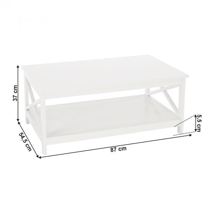 Măsuţă de cafea, albă, EDRIA [2]