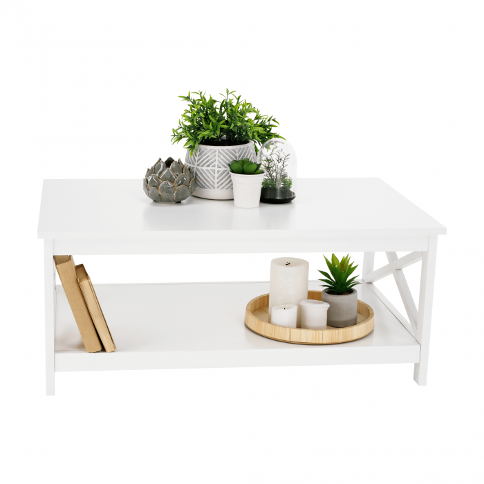 Măsuţă de cafea, albă, EDRIA [10]