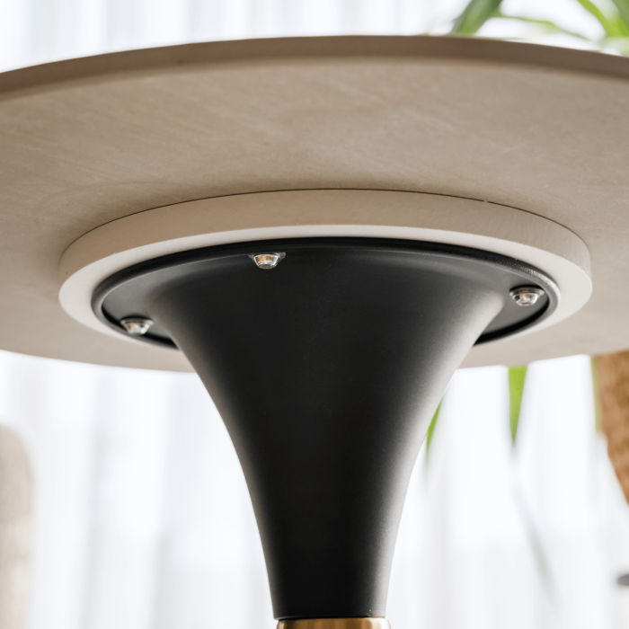 Măsuţă de cafea, marmură albă/negru/aur, ODIS NEW [6]