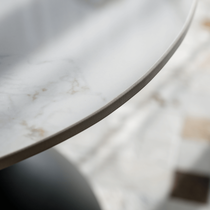 Măsuţă de cafea, marmură albă/negru/aur, ODIS NEW [5]