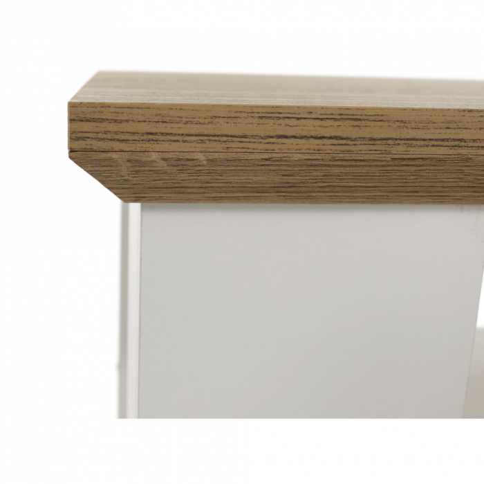 Măsuţă de cafea MZ17, alb / stejar grand, LEON [13]