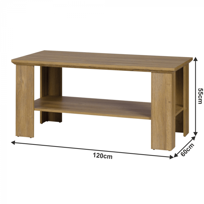 Măsuţă de cafea MZ17, stejar grand, LEON [3]