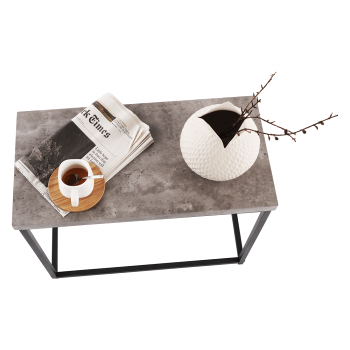 Măsuţă de cafea, negru/carbon, TENDER [7]