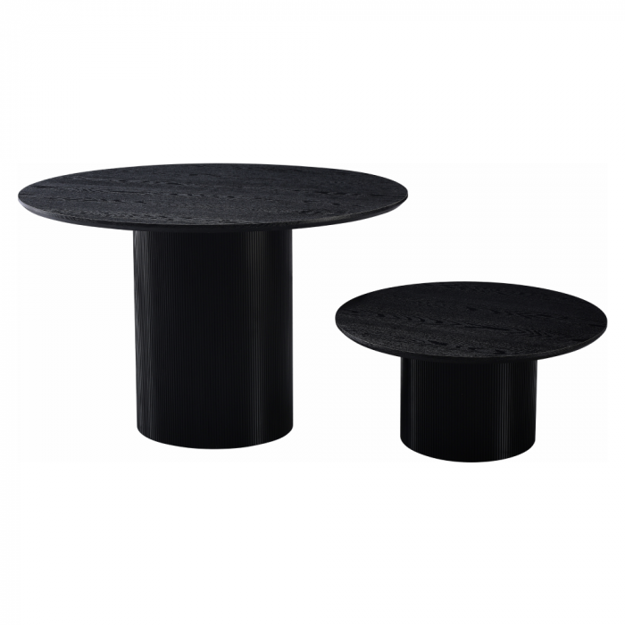 Măsuţă de cafea, negru, diametru 80 cm, MAHIR TYP 2 [3]