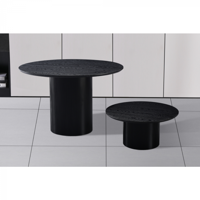 Măsuţă de cafea, negru, diametru 80 cm, MAHIR TYP 2 [4]
