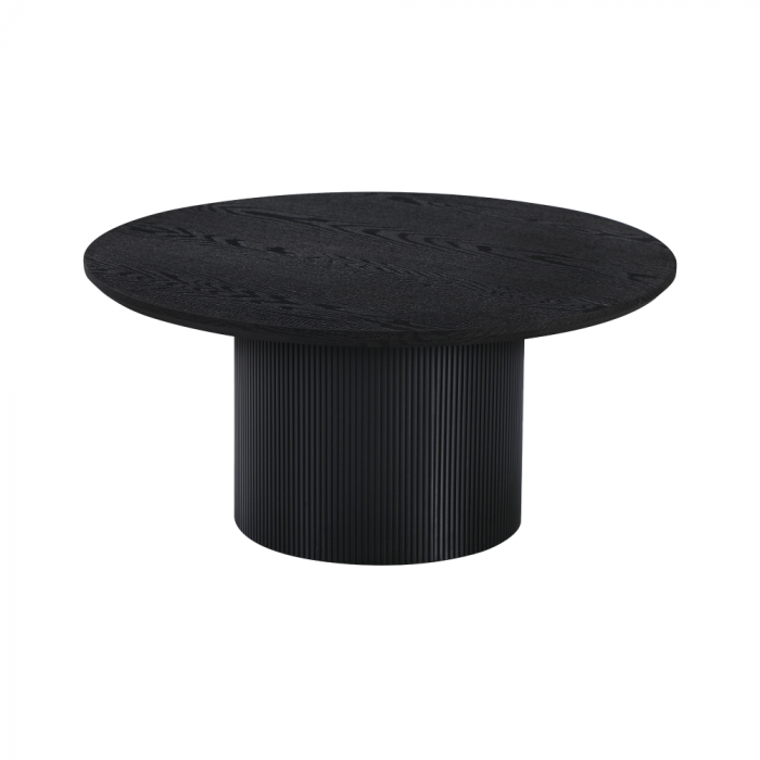 Măsuţă de cafea, negru, diametru 80 cm, MAHIR TYP 2 [1]