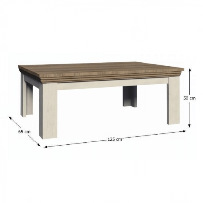 Măsuţă de cafea, pin nordic/stejar sălbatic, ROYAL LN2 [3]