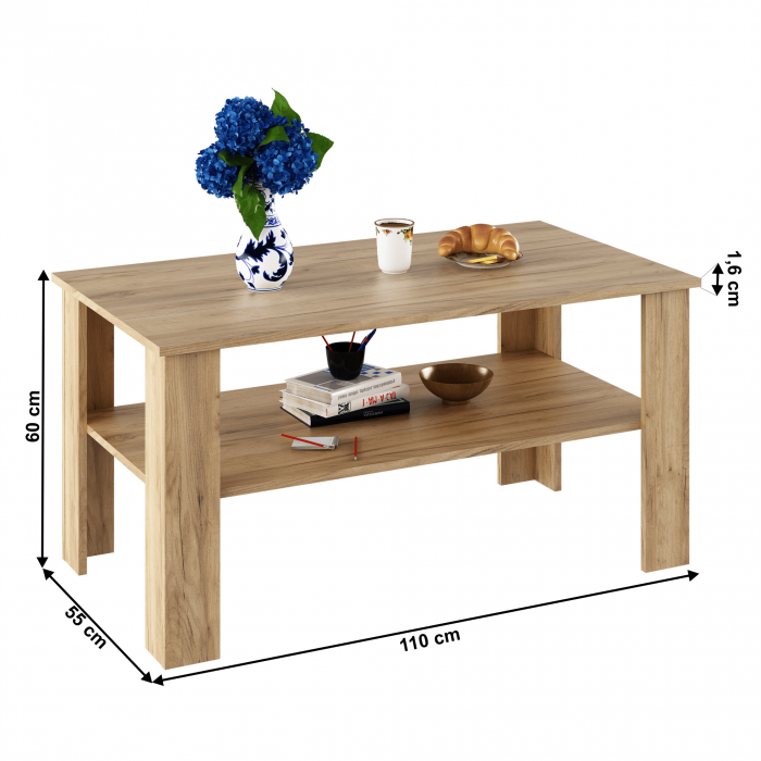 Măsuţă de cafea, stejar artisan, GAUDI [2]