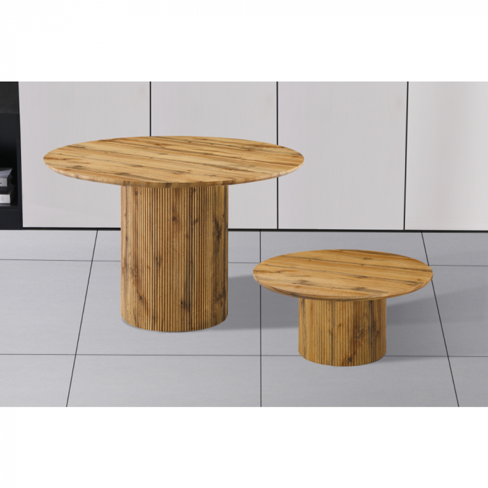 Măsuţă de cafea, stejar, diametru 80 cm, MAHIR TYP 2 [3]
