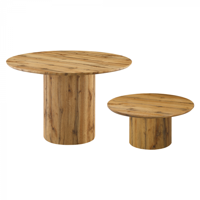 Măsuţă de cafea, stejar, diametru 80 cm, MAHIR TYP 2 [2]