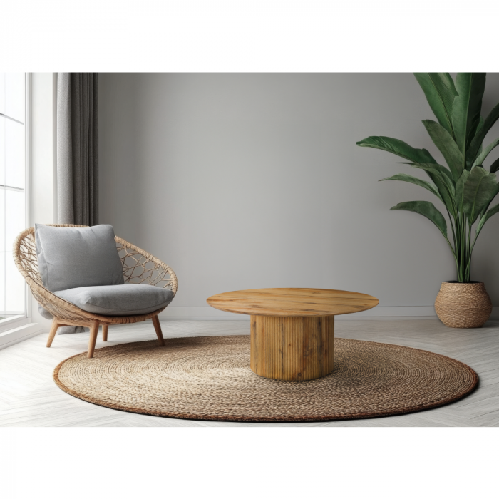 Măsuţă de cafea, stejar, diametru 80 cm, MAHIR TYP 2 [4]
