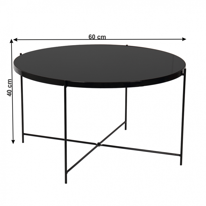 Măsuţă de cafea, sticlă/metal  KURTIS [2]