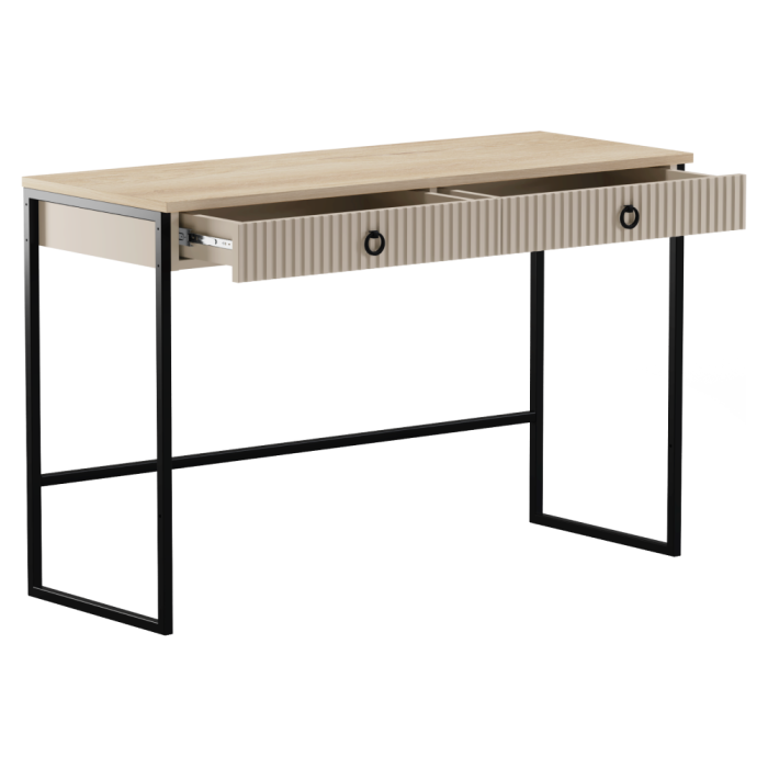 Măsuţă de toaletă, gri-maroniu Taupe/stejar silverjack, DOMCA 2S [3]