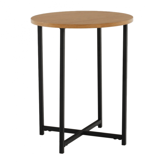 Măsuţă laterală, stejar / metal negru, IMSAR [9]