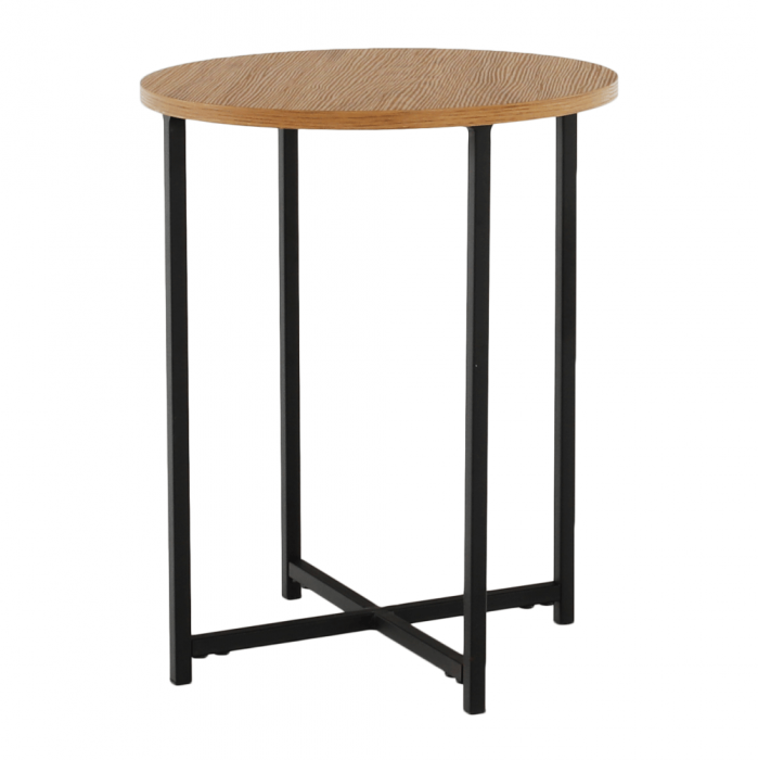 Măsuţă laterală, stejar / metal negru, IMSAR [8]