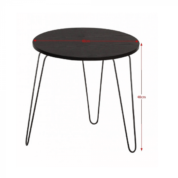 Măsuţă portabilă, stejar negru/negru, RONIN [2]