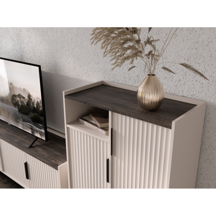 Măsuţă TV, caşmir/castan arvadonna de nurcă, FRESIO RTV2D2S [4]