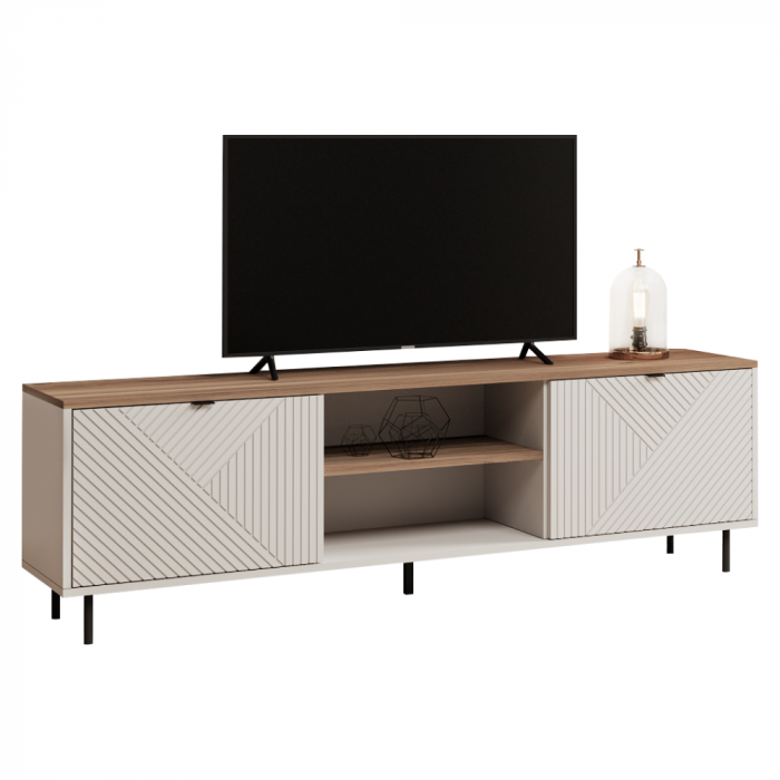 Măsuţă TV, caşmir/stejar castello, EYCO 2D/180 [6]