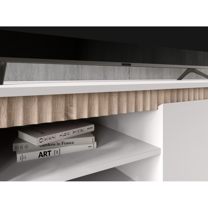 Măsuţă TV, caşmir/stejar sonoma, LONGY RTV1K2So [6]