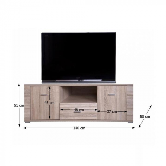 Măsuţă TV/dulap tip 13, stejar sonoma, GRAND [3]