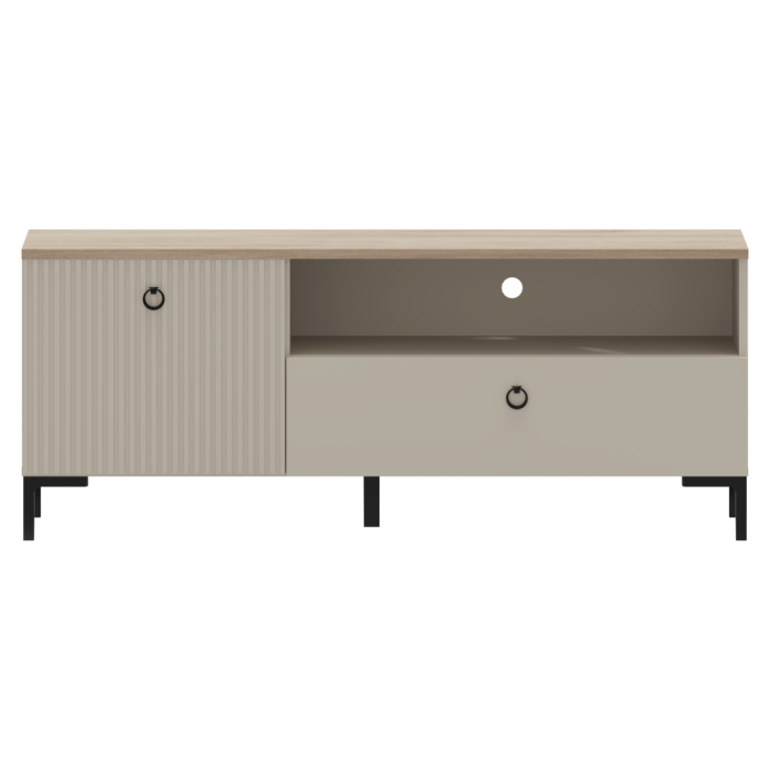 Măsuţă TV, gri Taupe/stejar silverjack, DOMCA 1K1S [2]