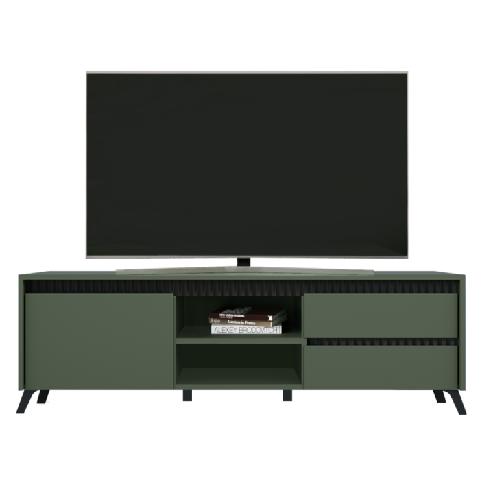 Măsuţă TV, verde smoke/negru, LONGY RTV1K2So [2]