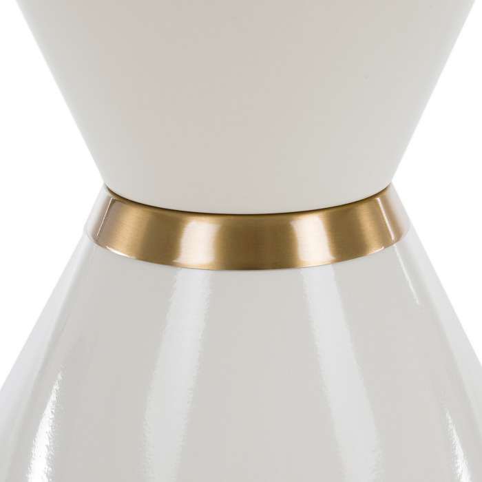 Măsuţe de cafea, set de 2, marmură albă/albă/auriu, metal, MABUZ NEW [6]