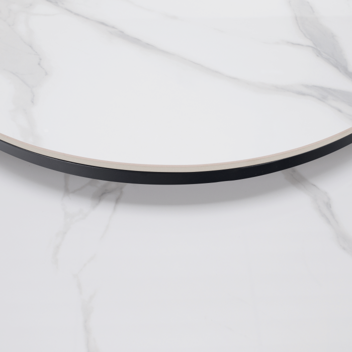 Măsuţe de cafea, set de 2, marmură albă/negru, LASTRO NEW [9]