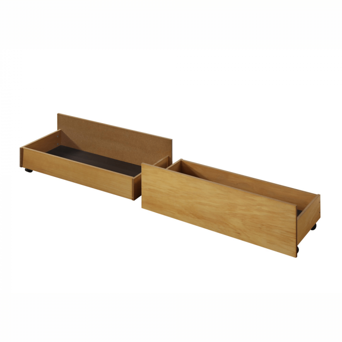 Pat de 1 persoana , din lemn stejar/mdf , cu 2 sertare incluse ,90x200 cm [5]
