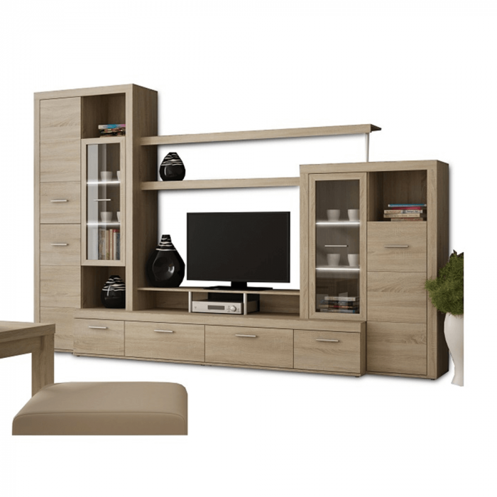 Mobilă de living, stejar sonoma,  ATLANTIS NEW [3]