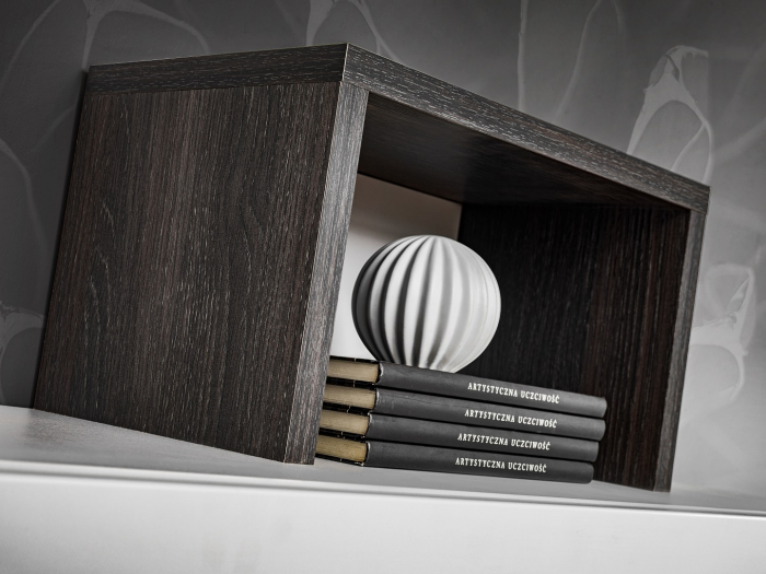 Mobila Living-sufragerie /camera de zi , stejar grafit/gri perlat  , 230 cm lungime, usi deschidere push open [12]