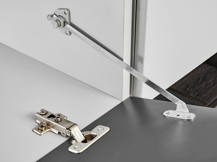 Mobila Living-sufragerie /camera de zi , stejar grafit/gri perlat  , 230 cm lungime, usi deschidere push open [11]