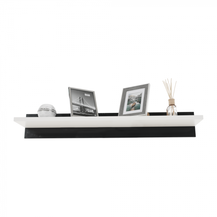 Mobilier living, alb/extra strălucire neagră HG, LEO [13]