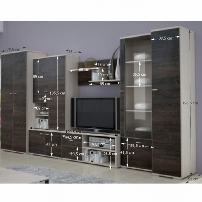 Mobilier living, frasin/stejar american, ARS [2]